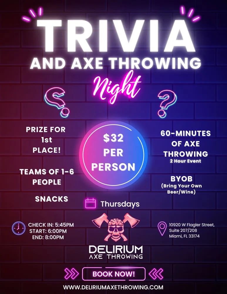 Delirium Axe Throwing image