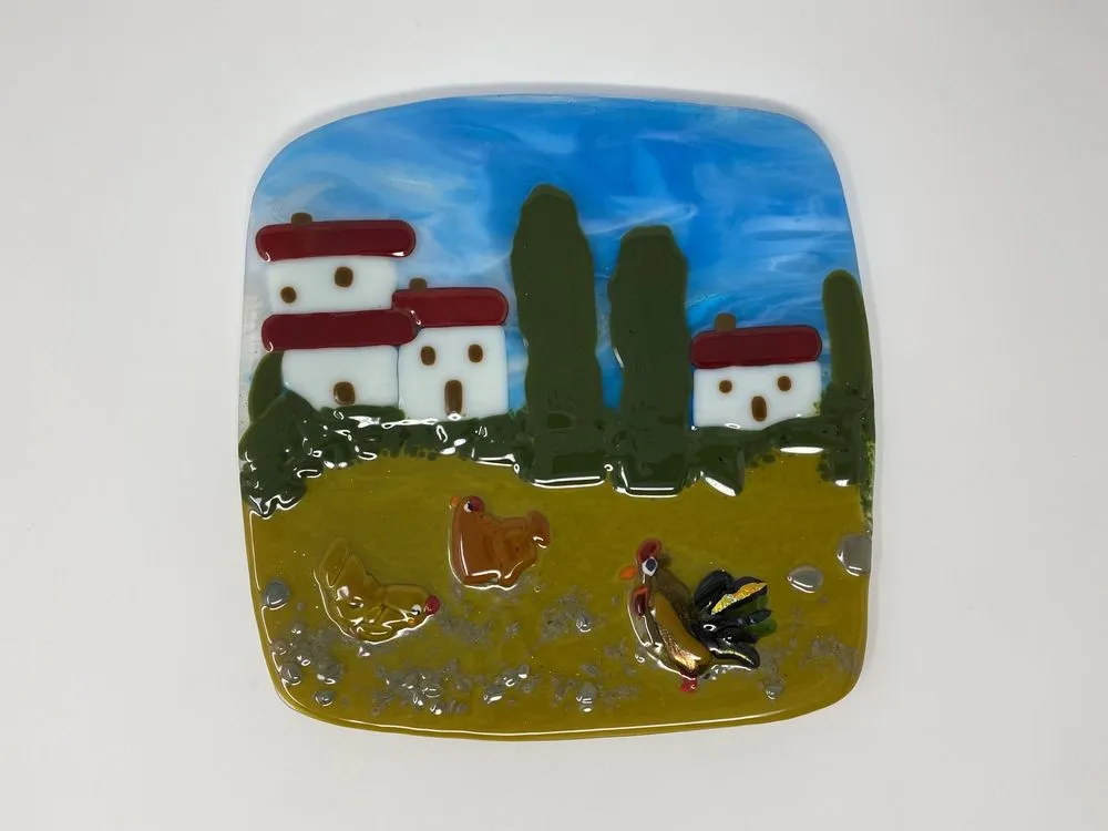 Indy fused glass image