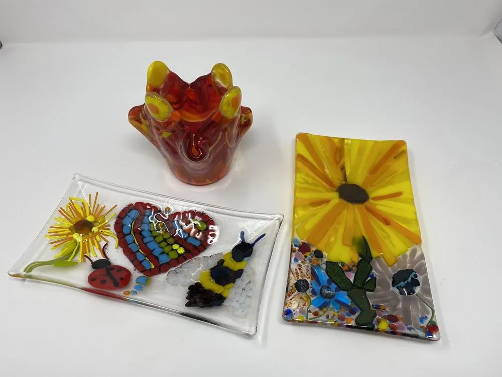 Indy fused glass image