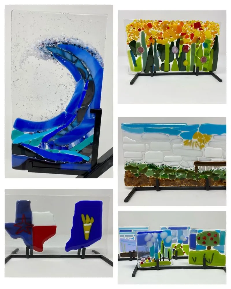 Indy fused glass image
