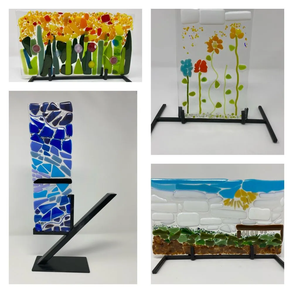 Indy fused glass image