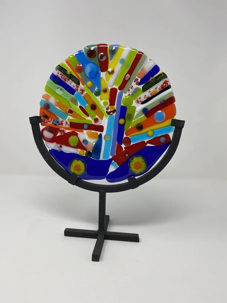 Indy fused glass image