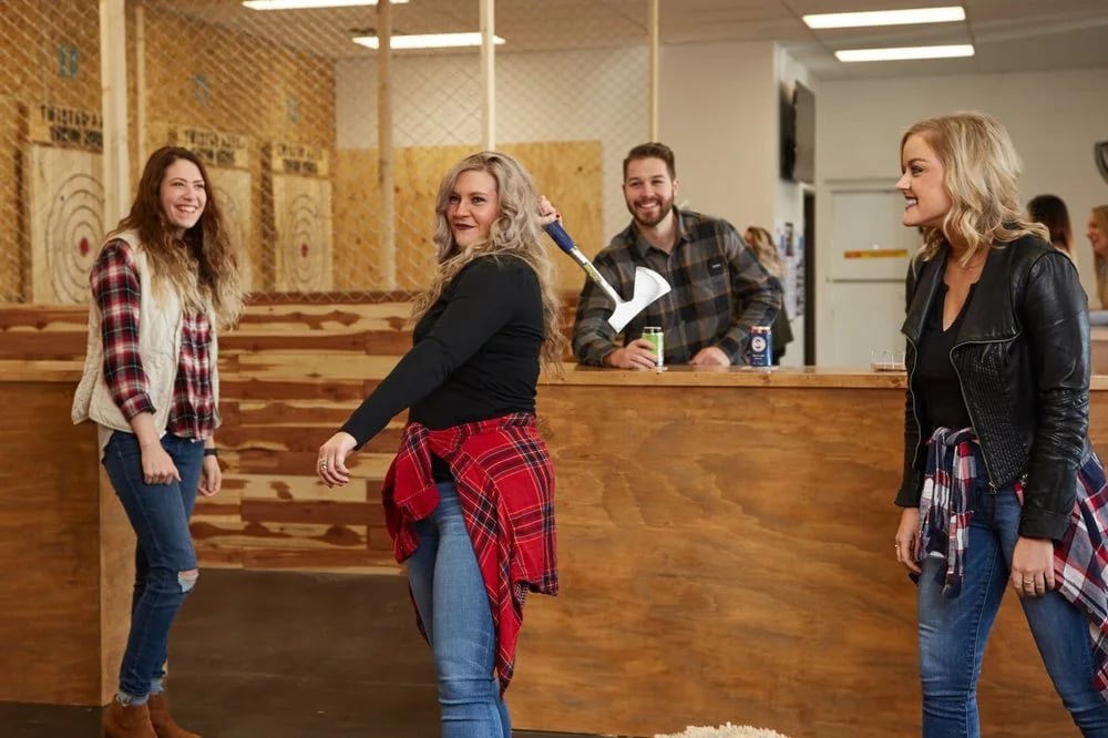 Twisted Axes Throw House Moore image