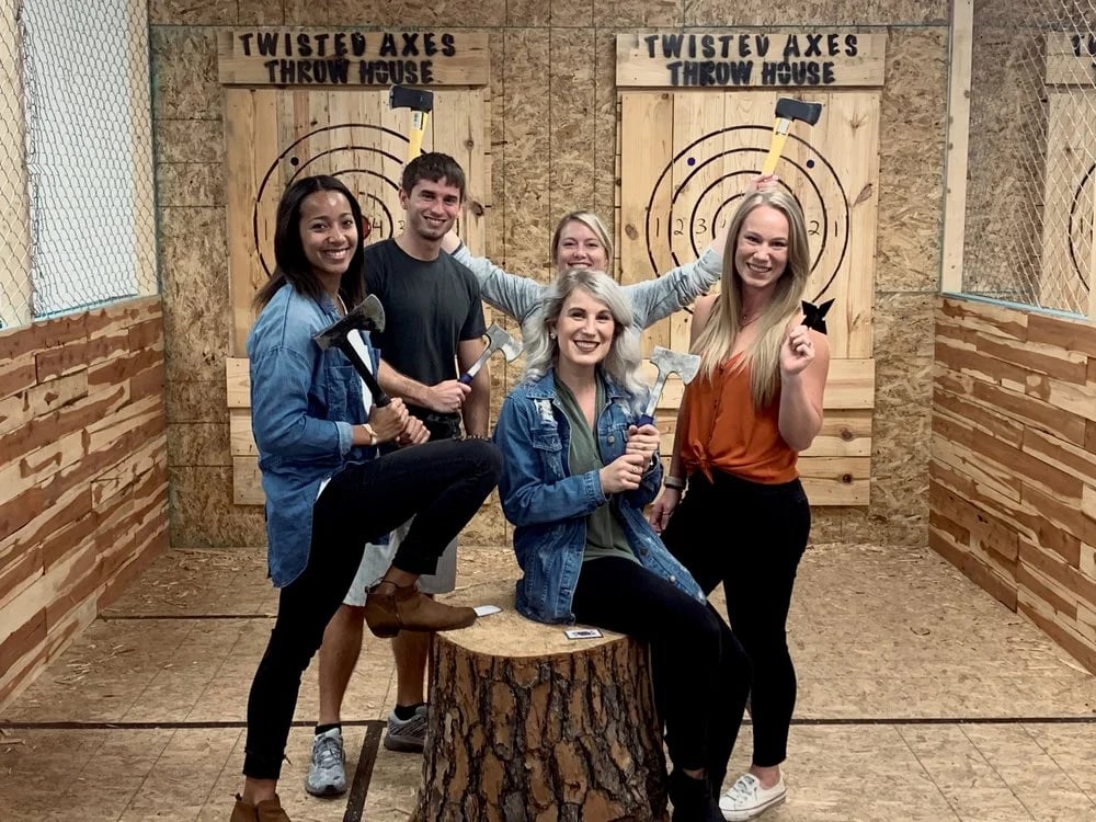 Twisted Axes Throw House Moore image