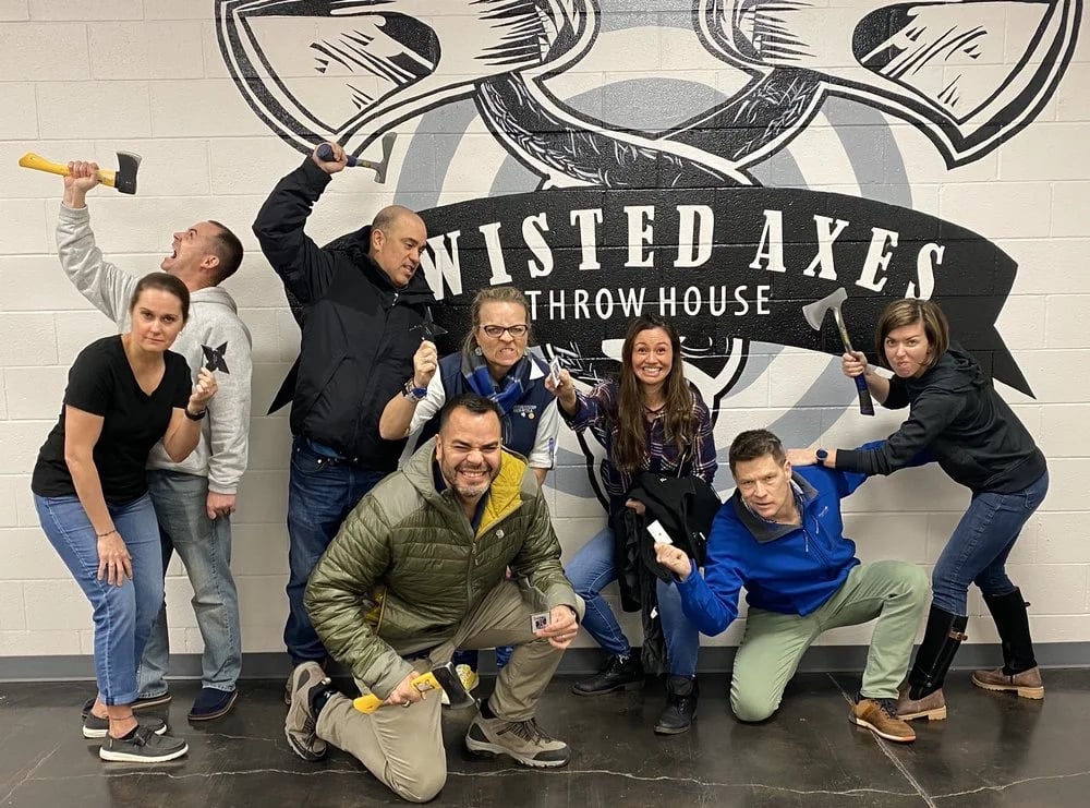 Twisted Axes Throw House Moore image